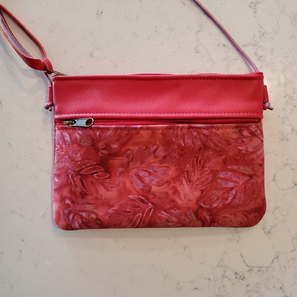 Handmade small purse, Red Color,